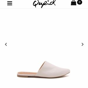Qupid off-white mule slide